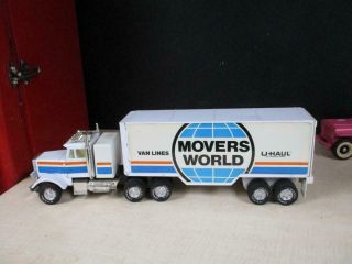 Vintage Clover Toys Movers World Uhaul Semi Truck Cab And Trailer Rare