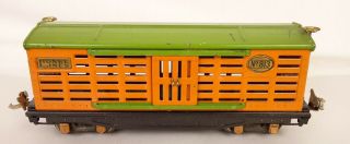 Lionel Prewar 813 Orange & Green Stock Car - Vg.