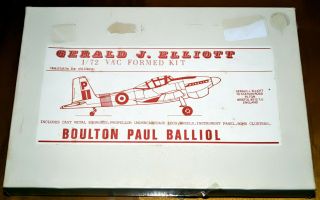 Gerald J Elliott Boulton Paul Balliol 1:72 Vacform Kit