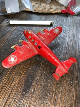 Antique Die Cast Toy Airplane - Made In Usa / 2310