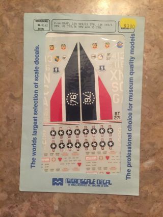 Microscale Decals 1/48 F - 4s Usaf 559 Tfs/12 48 - 162 Decal Sheet