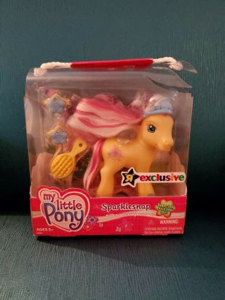 My Little Pony " Sparklesnap " W/ Long Hair 2004 From Toys R Us.  By Hasbro