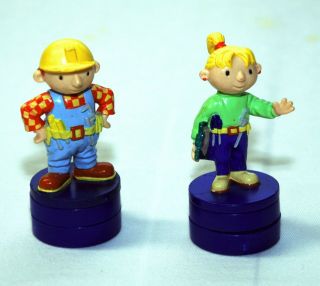 Bob The Builder & Wendy Figurine Ink Stamper Cake Topper -