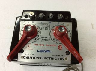 Lionel Multi Control Toy Transformer TYPE 4090 for Modeltrain 2