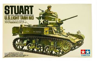 Tamiya.  35042.  Stuart U.  S.  Light Tank M3.  1/35 Scale.  Vj - Fs