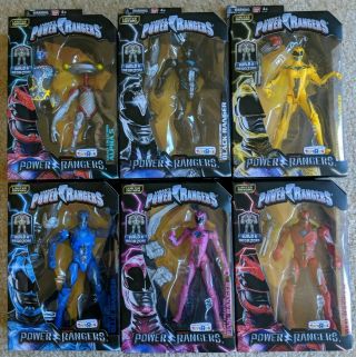 Bandai Legacy Mighty Morphin Power Rangers 2017 Movie Figures.  Complete With Baf