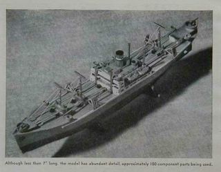 Victory Ship 1/64 Scale Model 1946 How - To Build Plans