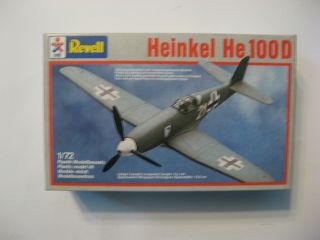 Revell 1/72 Scale - - - Heinkel He - 100d - - - Complete In Opened Box - - - - - $5.  50