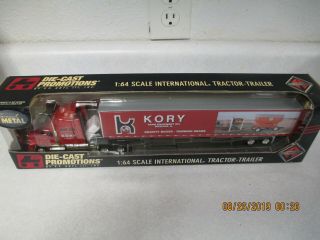 Dcp Kory Farm Equipment Ih 9400 Semi Cab Truck Trailer 1:64