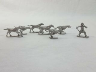Metal Hound Dogs And Warrior Mini Miniature For Wargames Rpg D&d Pathfinder