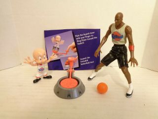 1996 Warner Bros Space Jam Michael Jordan Elmer Fudd Action Figure Set Complete