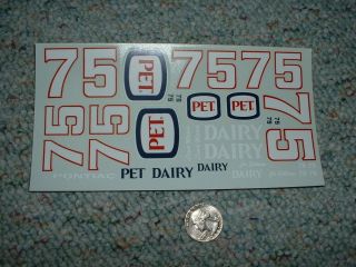 Jnj Hobbies 1/24 1/ 25 Decals 75 Pet Dairy Pontiac Joe Ruttman Ddd