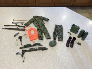 Vintage 1964 Gi Joe Action Figure Clothes And Accessories