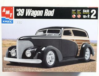 1939 Wagon Hot Rod Amt 1:25 Model Kit Complete In Box/bags 30087