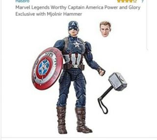 Captain America Hasbro Worthy MJOLNIR THOR HAMMER Marvel Legends USA 5