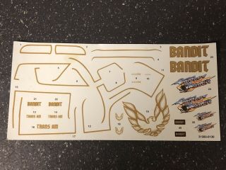 Amt/ertl “smokey And The Bandit” Trans Am Decal Sheet 1:25 Scale