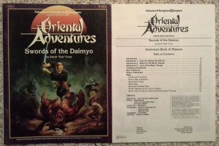 OA1 - Swords of the Daimyo - Oriental Adventures - Dungeons & Dragons - AD&D TSR 2
