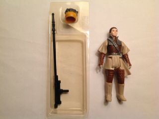 Star Wars Vintage Leia Boushh Taiwan COO with authentic accessory off Card 2