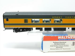 HO Scale Walthers 932 - 6761 GN Great Northern Pullman Coach Passenger Car RTR 3