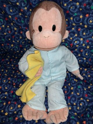 Curious George In Pajamas 16 " Plush Stuffed Animal Toy By Gund
