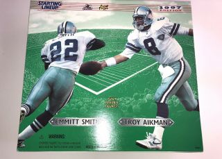 1997 Edition Starting Lineup Dallas Cowboys Troy Aikman Emmitt Smith 12 " Figure