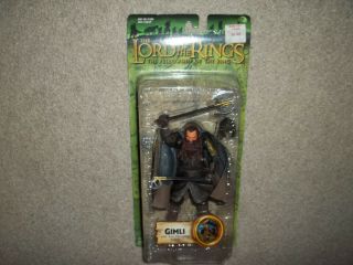 The Lord Of The Rings Gimli Fellowship Of Ring Axe Throwing Toybiz Action Figure