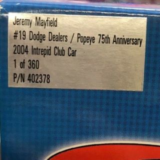 Jeremy Mayfield 19 2004 Dodge Dealers / Popeye 75th Anniversary (1:24 Scale) 4