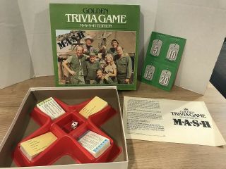 M A S H Golden Trivia Board Game Vintage 1984 Tv Show - 100 Complete Unplayed