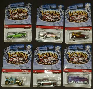 Hot Wheels 2009 Larry’s Garage Holiday Complete Set W/ Bone Shaker Real Riders