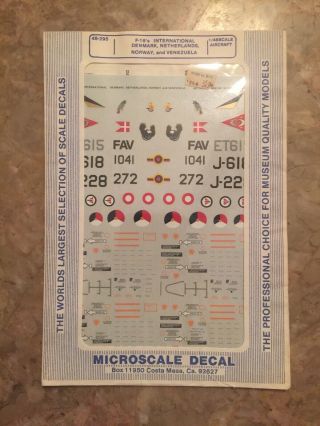 Microscale Decals 1:48 48 - 295.  F - 16 