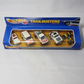 1987 Mattel Hot Wheels Trailbusters 5 Car Gift Pak 3872 Cf00124