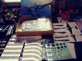 Fujimi Bf - 110 C/d Kit W/photo Etch Eduard Sheet 48 - 192 And Extra Canopy.