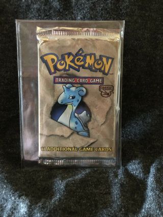 Pokemon Fossil Booster Pack - Lapras Art - Nm Unweighed