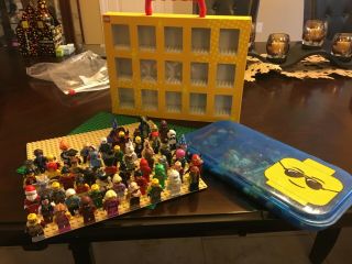 50,  Lego Mini - Figures Set With 2 Base Plates And Mini - Figure Carrying Case