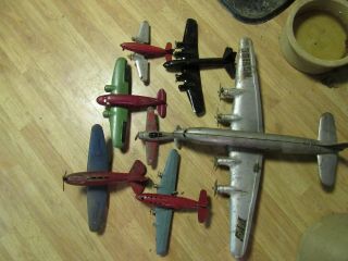 Marx Wyandotte Kiddie Toy Pressed Steel Toy Airplane WWll single engine fighter. 7