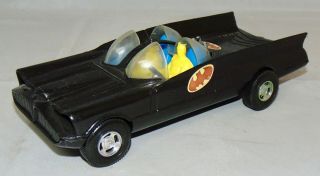 Vintage Duncan Batmobile Vehicle Plastic Ko Batman & Robin Yellow Figures