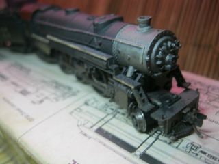 N Scale Revell Germany 4 - 6 - 2 Locomotive Steam Engine Train.  Weathered.  Vintage