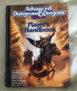 Ad&d 2nd Edition Dungeons & Dragons Player 