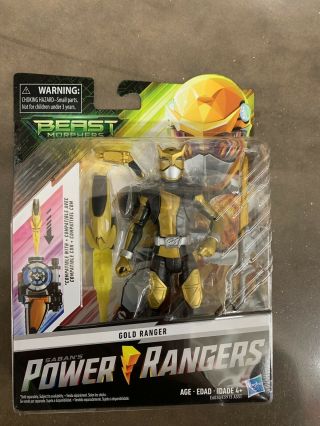 Power Rangers Gold Ranger Beast Morphers Basic 6 " Action Figure Nib