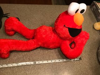 Large Elmo Plush Laying Down Stuffed Animal Toy 24 " Fisher Price 2007 Toy R Us