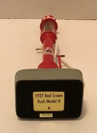 DANBURY 1927 RED CROWN RUSH MODEL H GAS PUMP MODEL MINIATURE 5” 2 Pumps 5