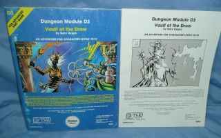 Tsr Advanced Dungeons & Dragons Module D3 Vault Of The Drow 9021