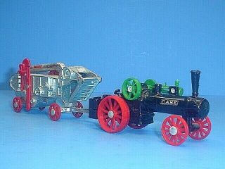 Case Steam Tractor And Case Thresher Metal Toy