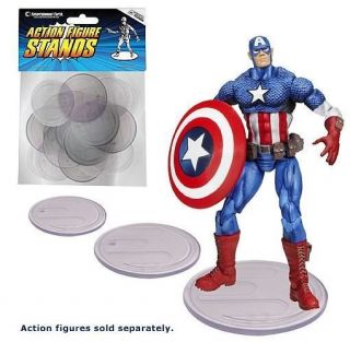 Action Figure Stand Pack Of 25 Clear Stands,  2 - 1/8 Inch Diameter
