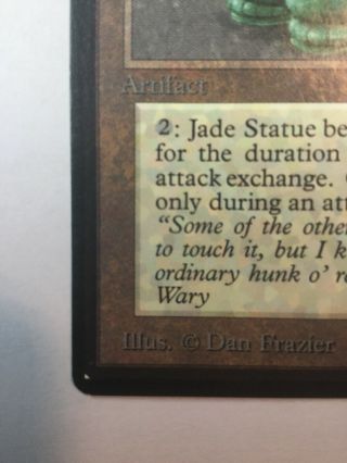 1x Beta Jade Statue MTG Beta 4