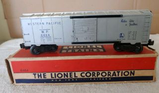 Vintage Lionel Trains,  Western Pacific Boxcar 6464 W/box 6464.  (f7)