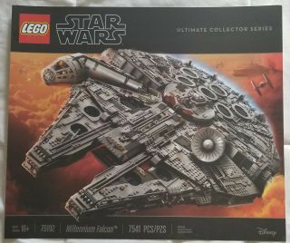 Rare Lego Star Wars Ucs Millennium Falcon (75192) Store Digibox Poster
