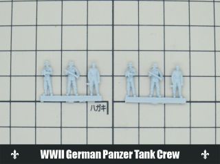 1/144 Resin Kits Wwii German Panzer Tank Crew (6 Figures)