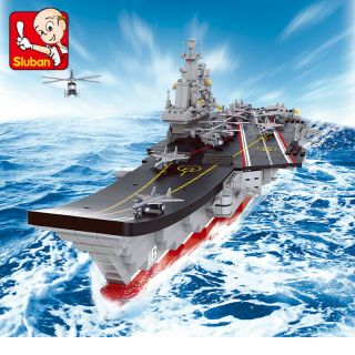 Sluban B0388 Navy Chinese Liaoning Aircraft Boat Ship Plane Building Blocks Toy