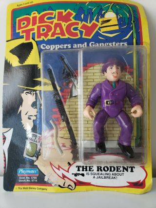 1990 Dick Tracy The Rodent Vintage Action Figure Playmates Moc